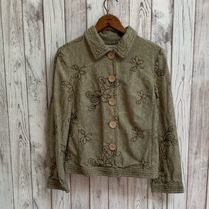 Requirements Green stitched flower top siz…